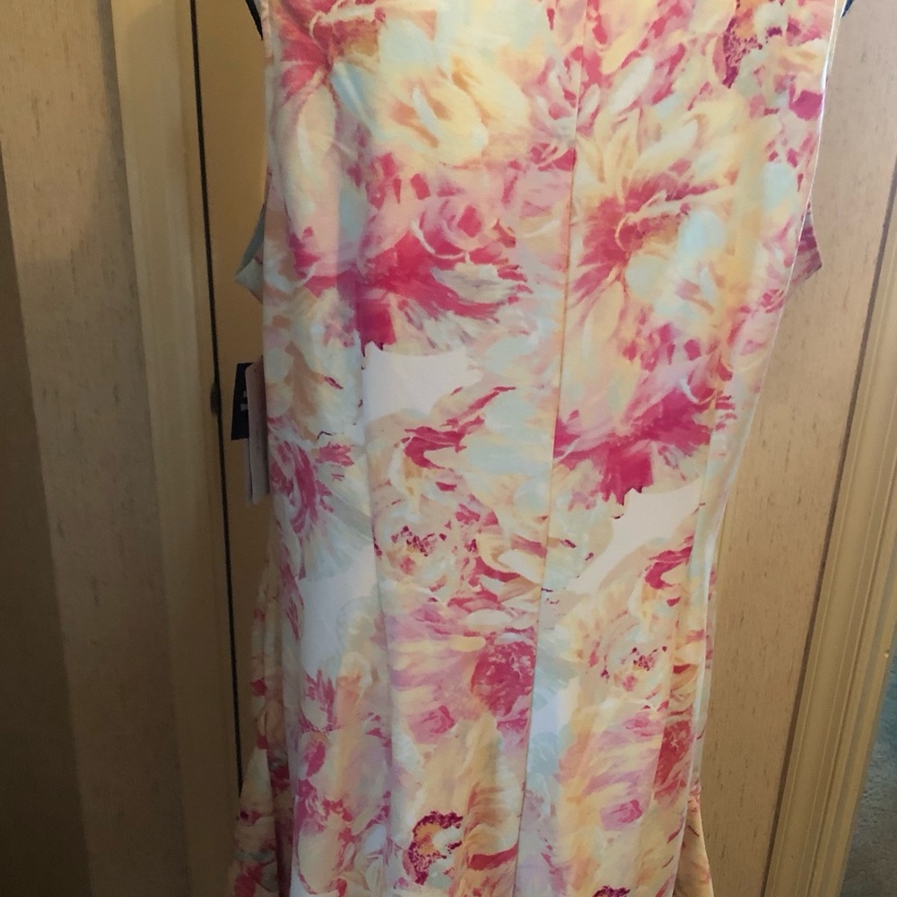 Spring Summer pastel floral sleeveless dress